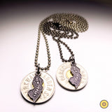 Token Ball Chain Necklace w/ NJ State Charm