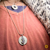 Token Ball Chain Necklace w/ NJ State Charm