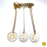 Token w/ NJ State Charm Necklace