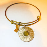 Token w/ NJ State Charm Bangle - GOLD