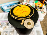Token w/ NJ State Charm Bangle - GOLD