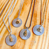 Token w/ NJ State Charm Necklace