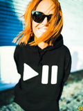 Play + Pause “DH” Initial Hoodie