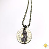 Token Ball Chain Necklace w/ NJ State Charm