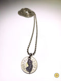 Token Ball Chain Necklace w/ NJ State Charm